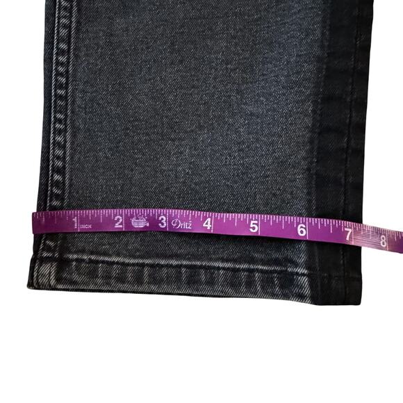 Boden Side Stripe Cavendish Girlfriend Jeans Women Sz 14 Black Grunge Preppy - Picture 12 of 14